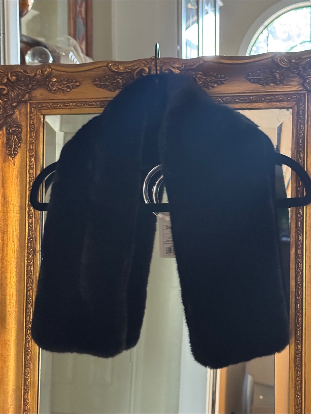 A New Day Black Faux Fur Stole - Women Accessories